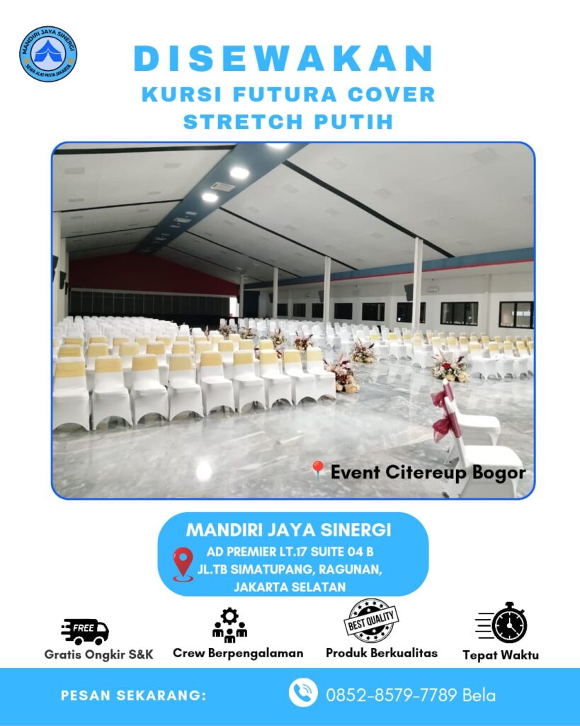 SEWA KURSI FUTURA COVER STRETCH PUTIH JAKARTA