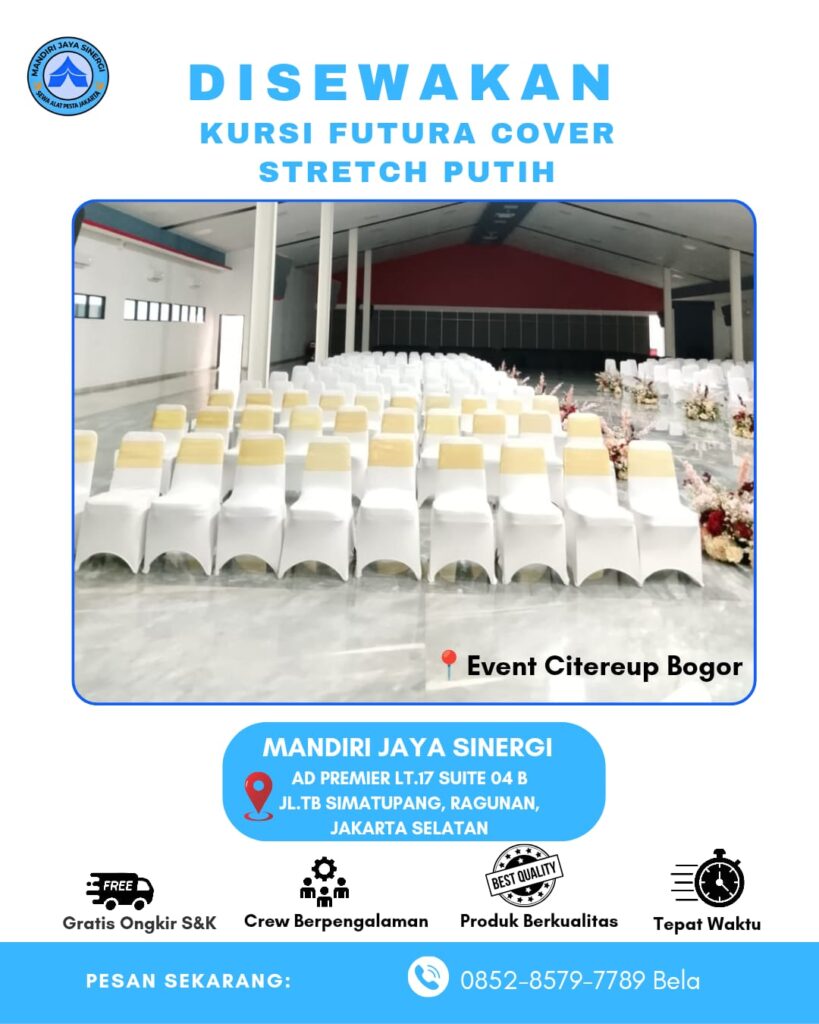 SEWA KURSI FUTURA COVER STRETCH PUTIH JAKARTA