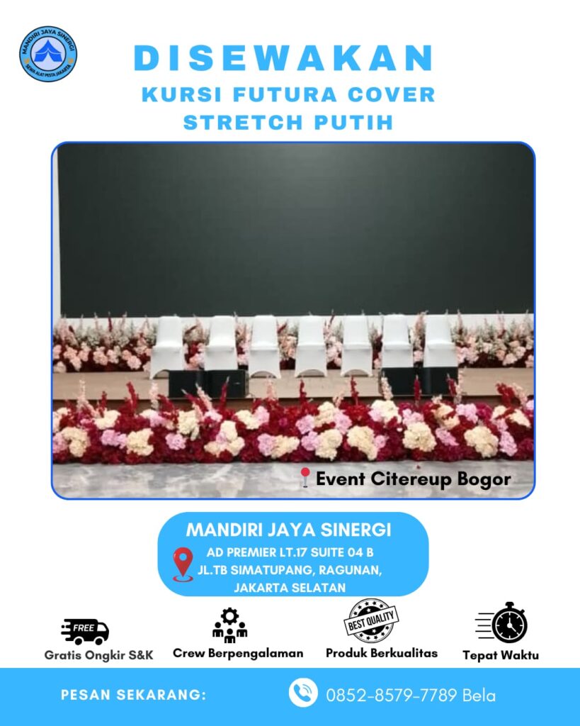 SEWA KURSI FUTURA COVER STRETCH PUTIH JAKARTA