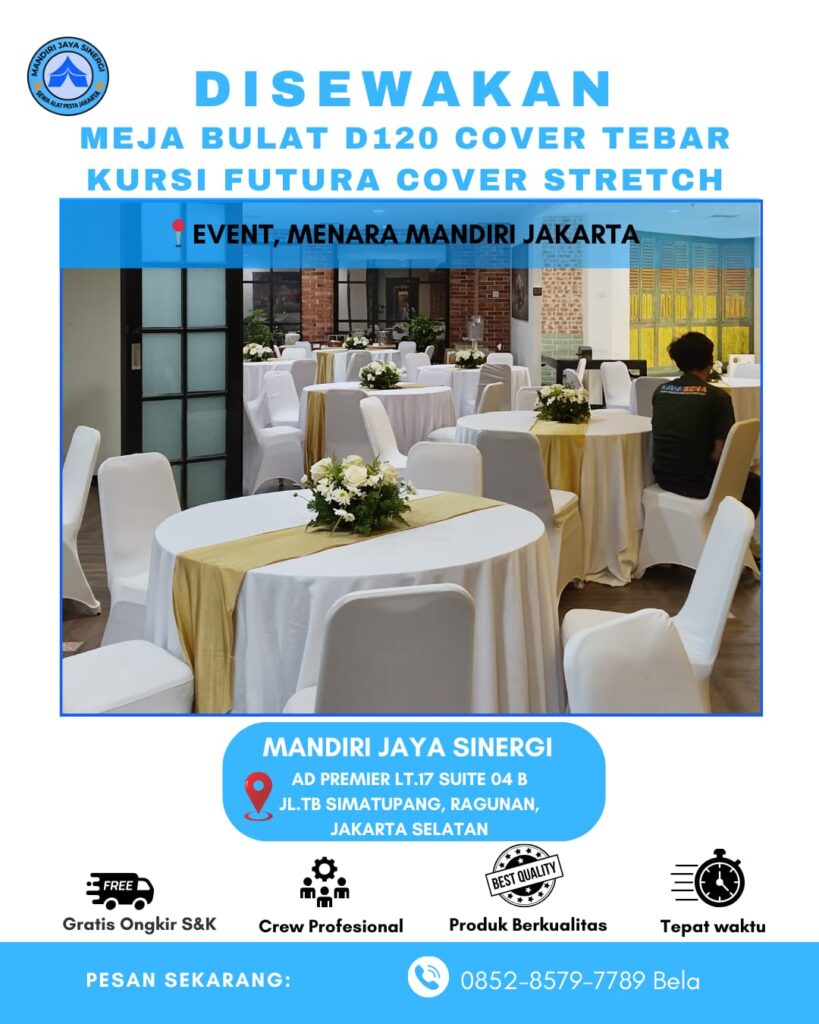 SEWA MEJA BULAT D120 DAN KURSI FUTURA EVENT JAKARTA
