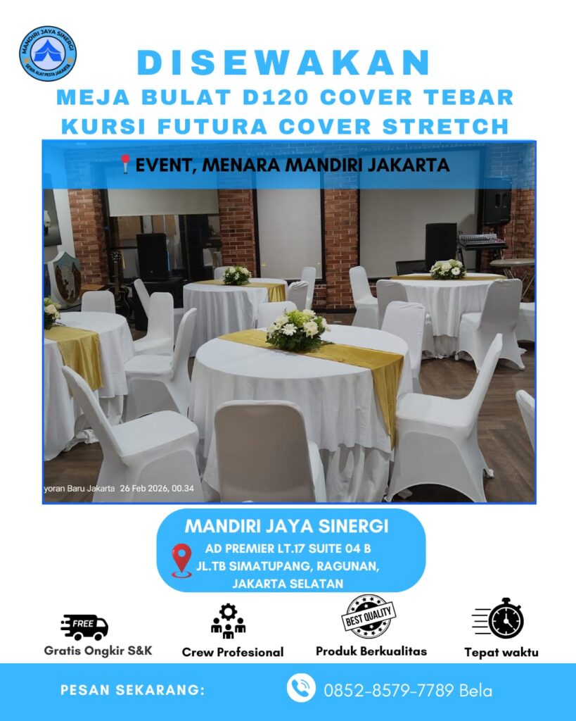 SEWA MEJA BULAT D120 DAN KURSI FUTURA EVENT JAKARTA