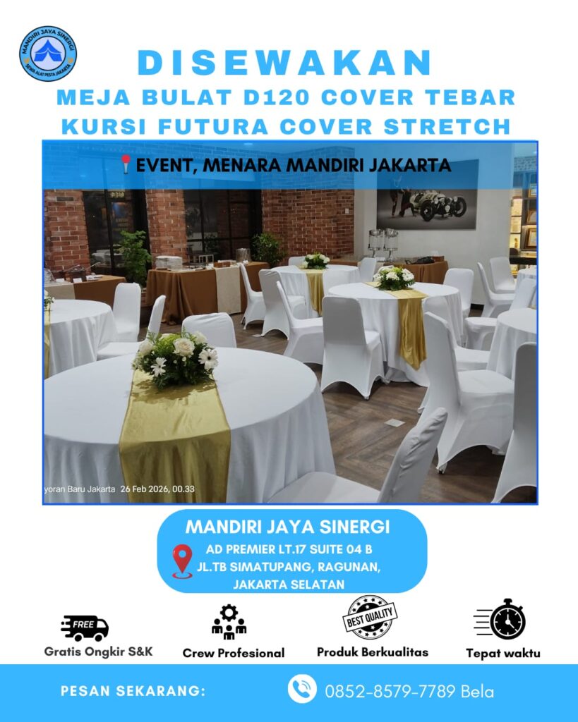 SEWA MEJA BULAT D120 DAN KURSI FUTURA EVENT JAKARTA