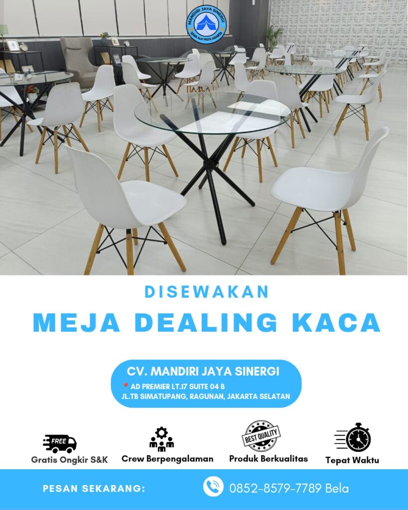 MEJA DEALING KACA