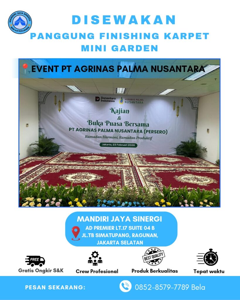 SEWA PANGGUNG KARPET DAN MINI GARDEN AREA JAKARTA SELATAN 