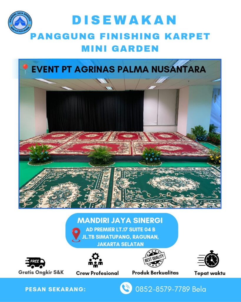 SEWA PANGGUNG KARPET DAN MINI GARDEN AREA JAKARTA SELATAN 