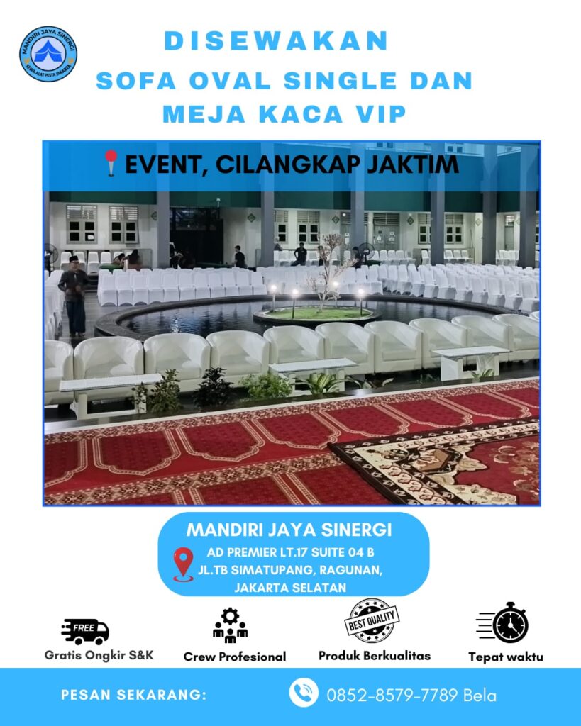 SEWA SOFA OVAL EVENT PONDOK PESANTREN ALHAMID JAKARTA