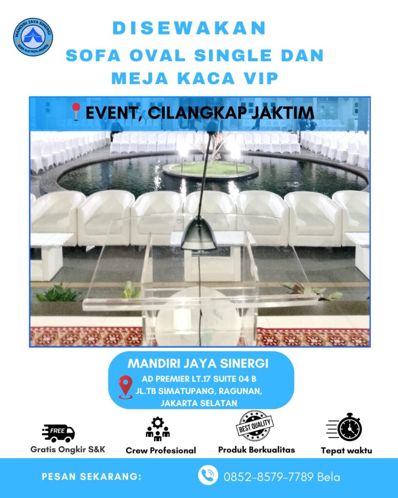 SEWA SOFA OVAL EVENT PONDOK PESANTREN ALHAMID JAKARTA