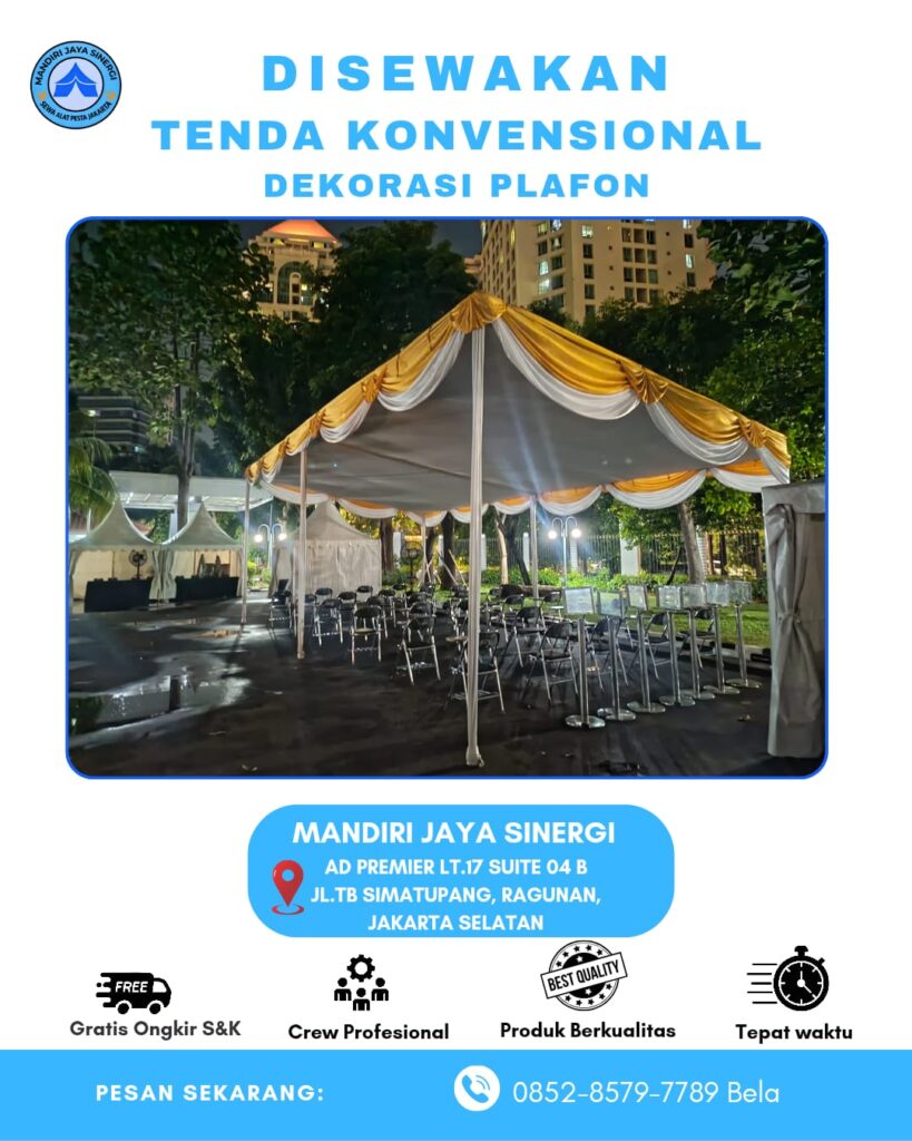 SEWA TENDA KONVESIONAL DEKORASI PLAFON