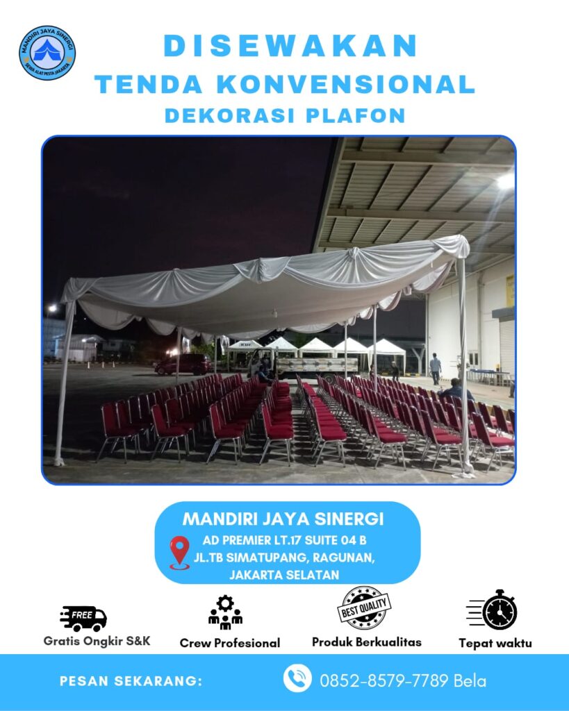 SEWA TENDA KONVESIONAL DEKORASI PLAFON