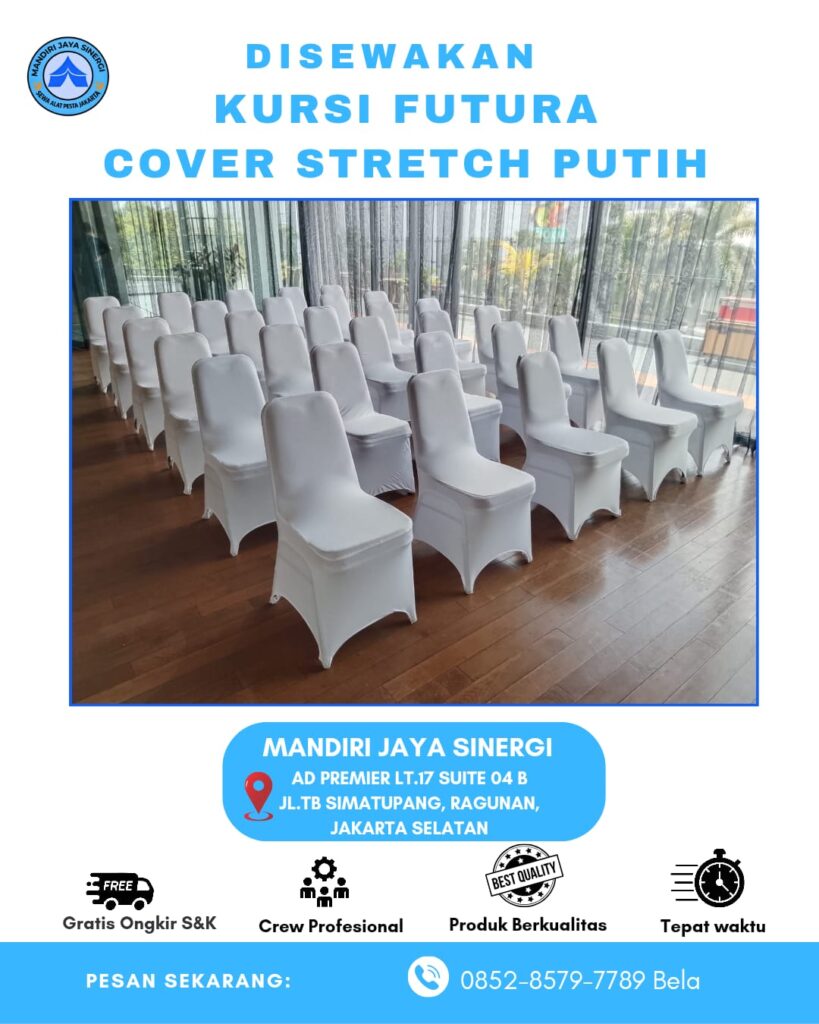 kursi futura cover stretch putih