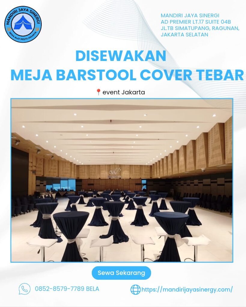 SEWA MEJA BARSTOOL COVER TEBAR AREA JAKARTA
