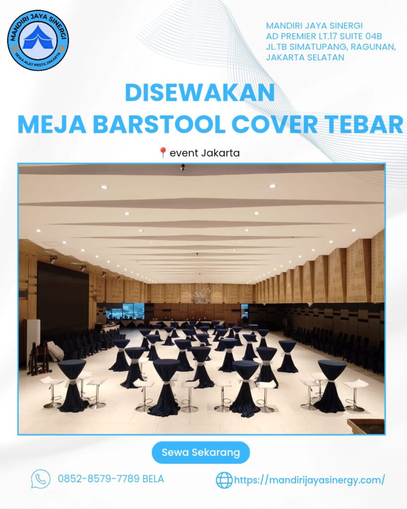 SEWA MEJA BARSTOOL COVER TEBAR AREA JAKARTA
