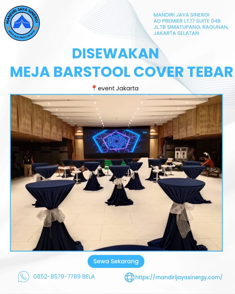 SEWA MEJA BARSTOOL COVER TEBAR AREA JAKARTA