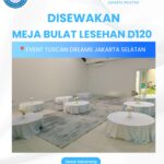 SEWA MEJA BULAT LESEHAN D120 JAKARTA SELATAN