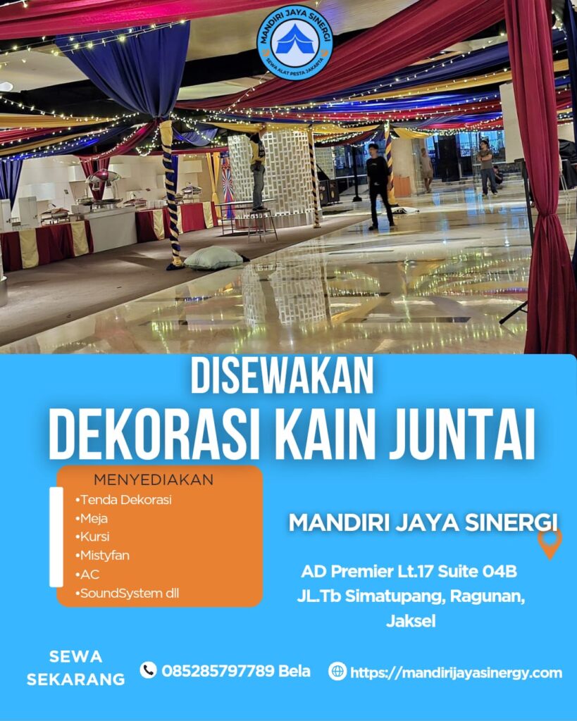 SEWA DEKORASI KAIN JUNTAI AREA JAKARTA