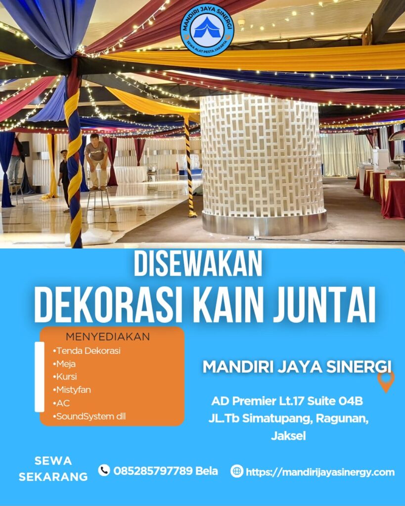 SEWA DEKORASI KAIN JUNTAI AREA JAKARTA