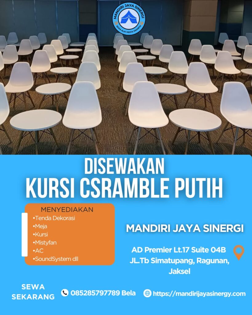 SEWA KURSI SCRAMBLE PUTIH AREA JAKARTA