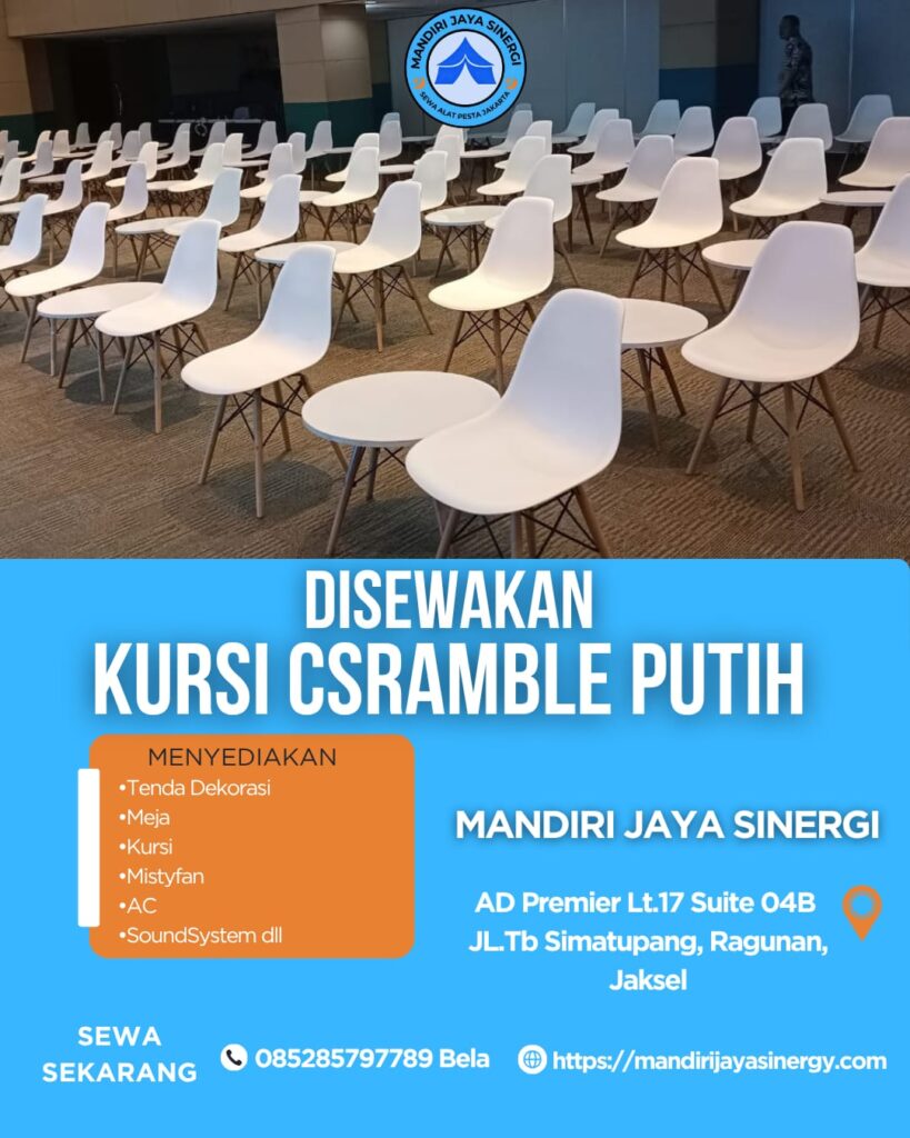 SEWA KURSI SCRAMBLE PUTIH AREA JAKARTA