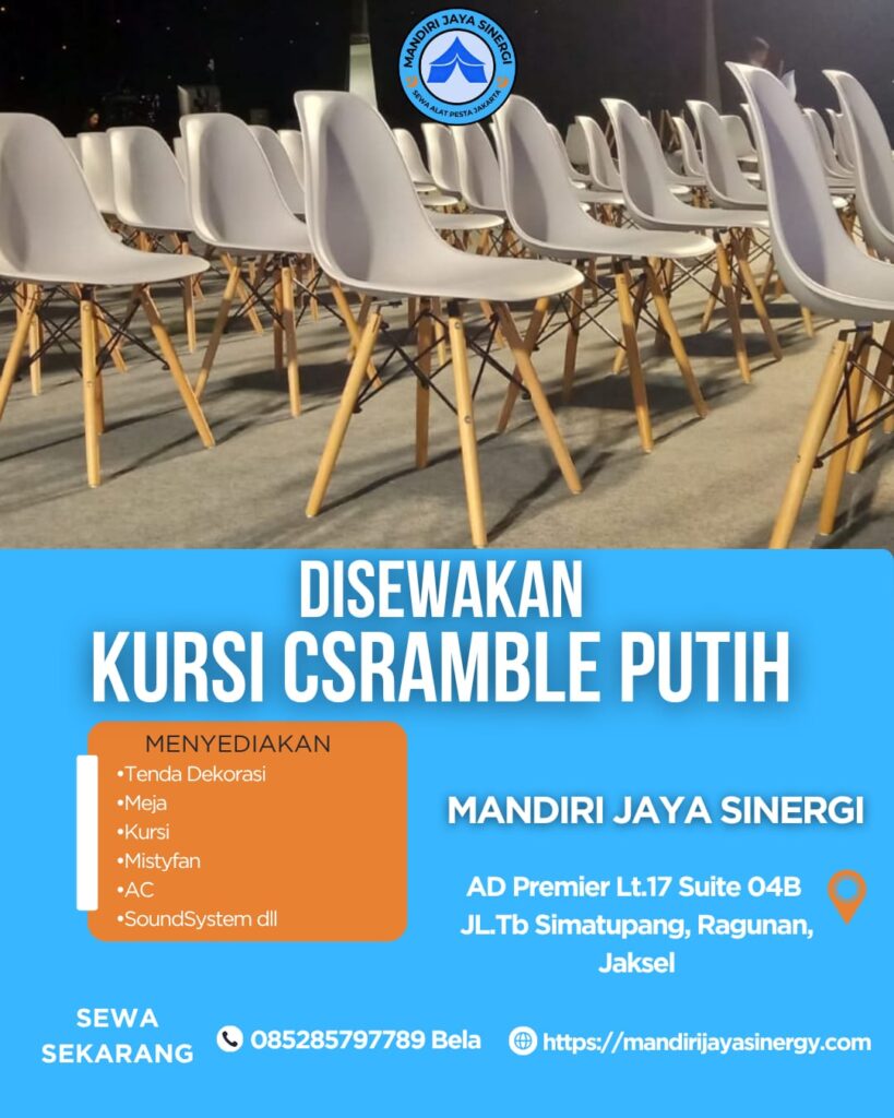 SEWA KURSI SCRAMBLE PUTIH AREA JAKARTA