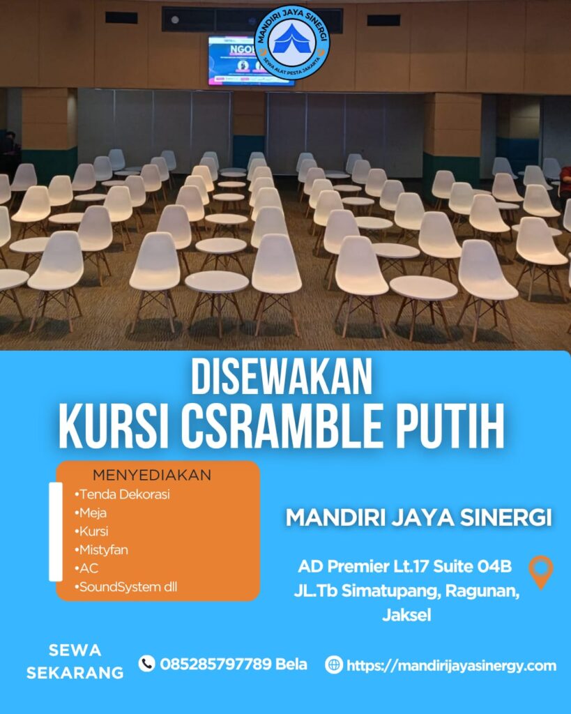 SEWA KURSI SCRAMBLE PUTIH AREA JAKARTA