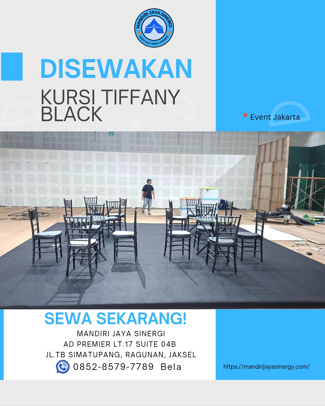 SEWA KURSI TIFFANY BLACK JABODETABEK