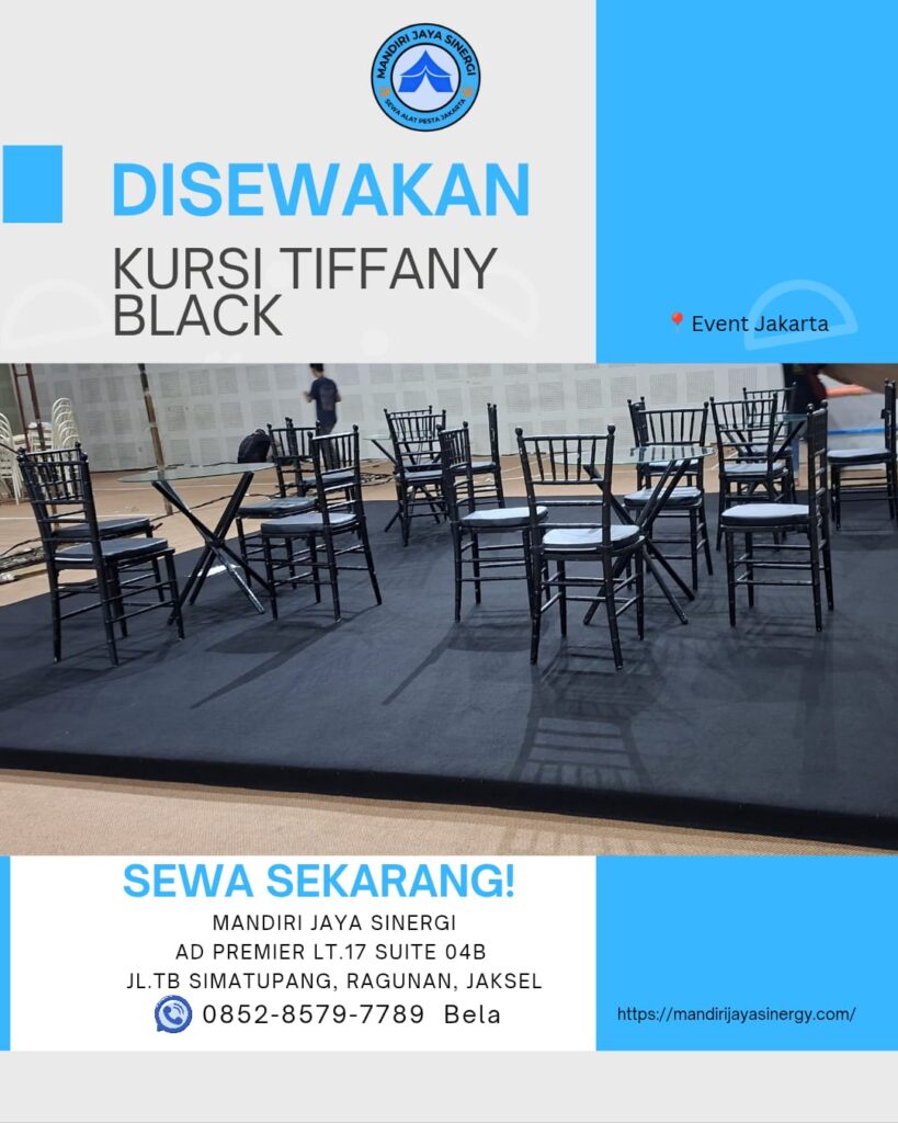 SEWA KURSI TIFFANY BLACK JABODETABEK