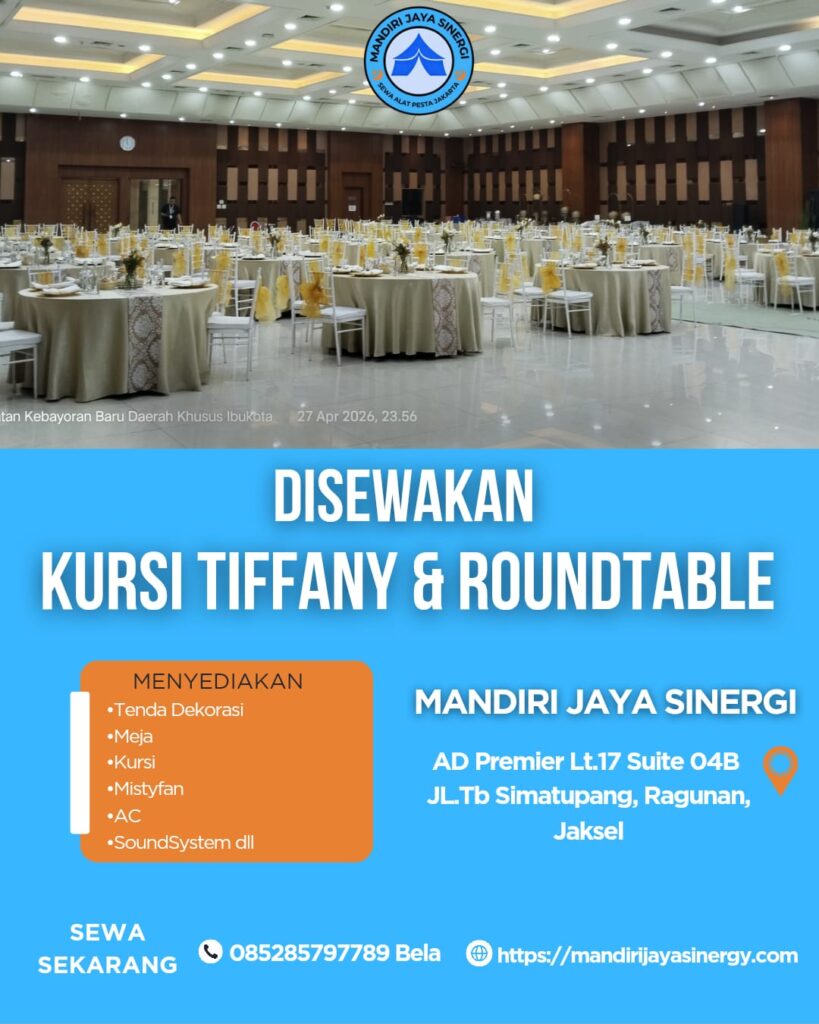 SEWA KURSI TIFFANY DAN ROUNDTABLE EVENT BARESKRIM POLRI