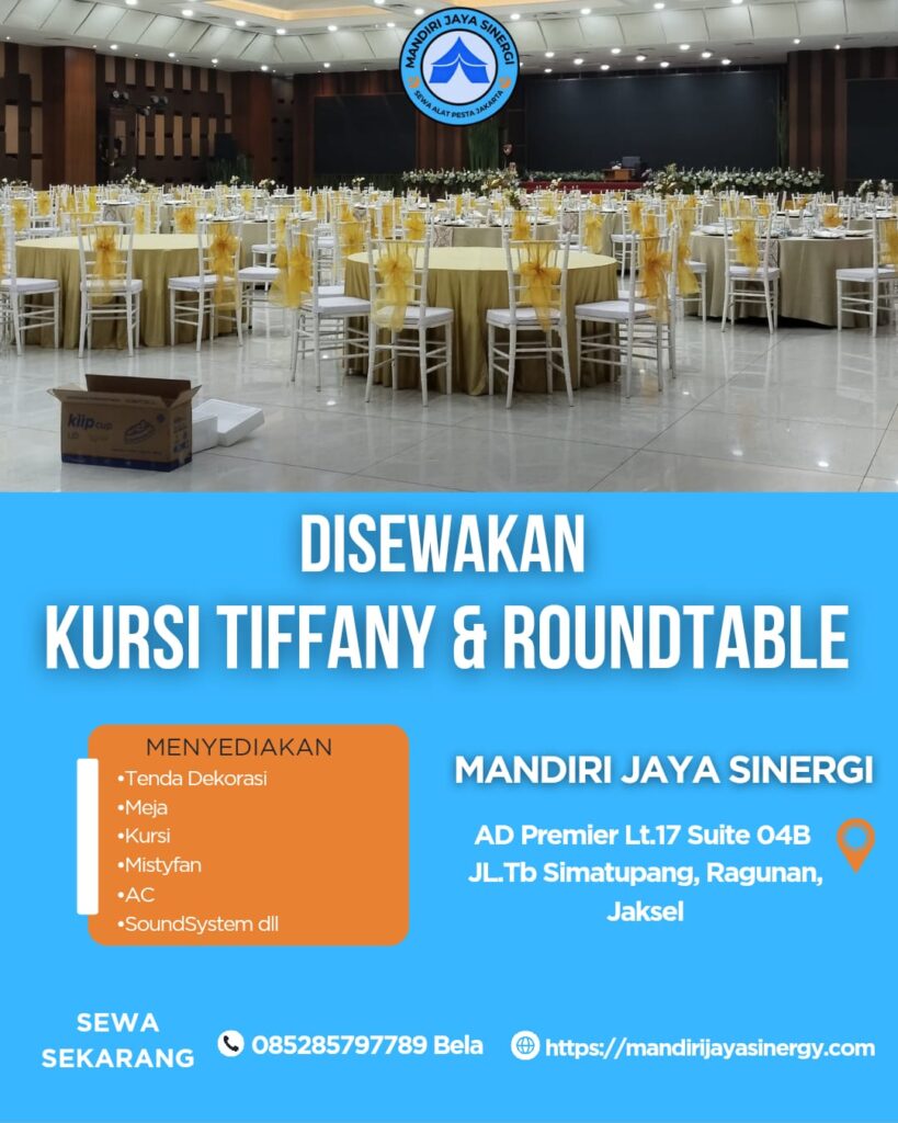 SEWA KURSI TIFFANY DAN ROUNDTABLE EVENT BARESKRIM POLRI
