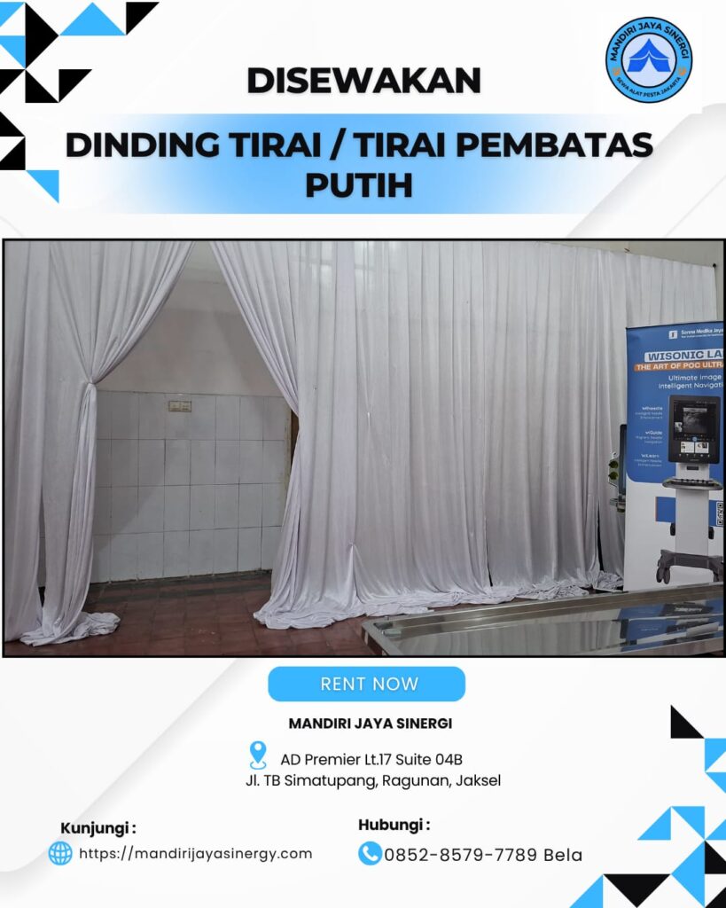 SEWA DINDING TIRAI PUTIH AREA JAKARTA
