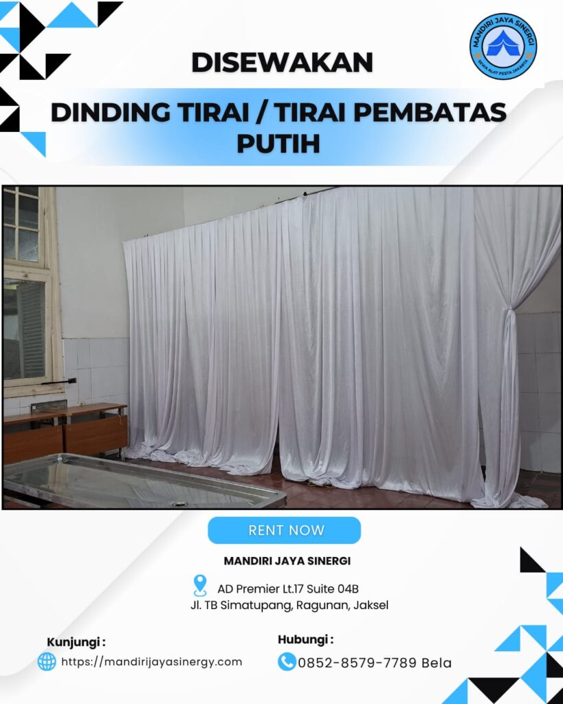 SEWA DINDING TIRAI PUTIH AREA JAKARTA