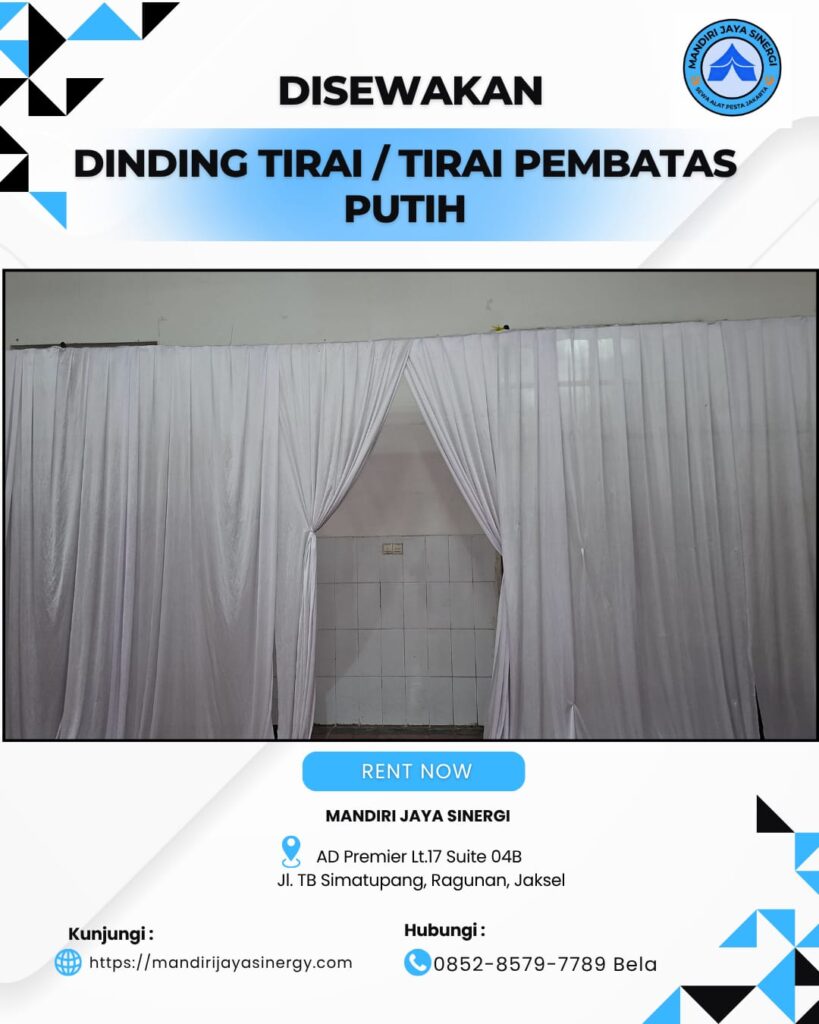 SEWA DINDING TIRAI PUTIH AREA JAKARTA