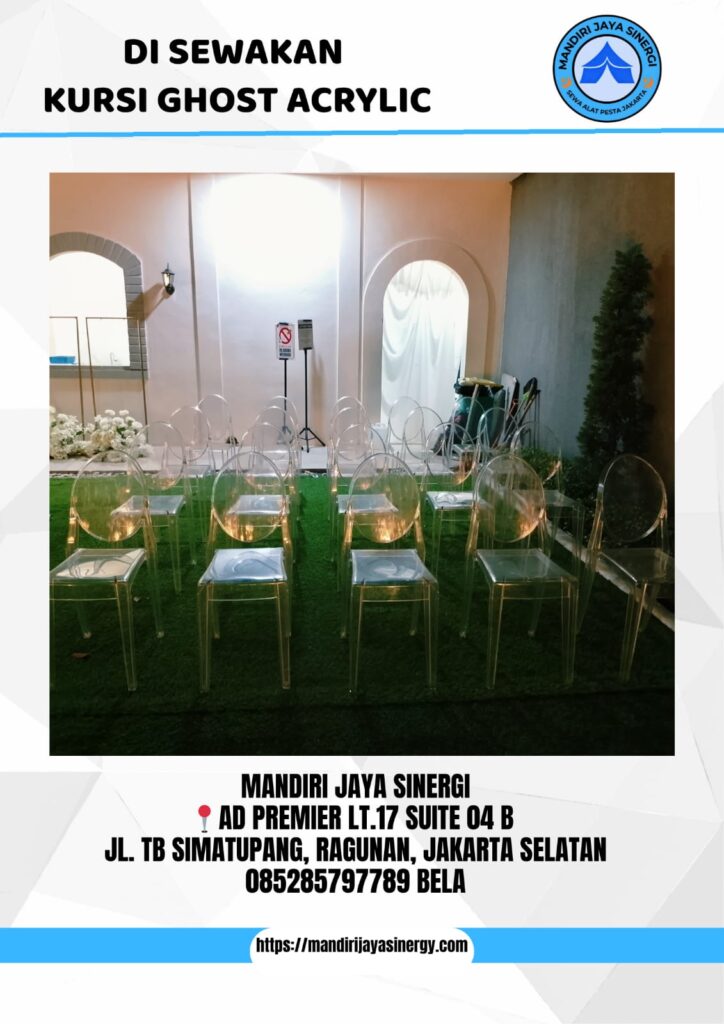 SEWA KURSI GHOST ACRYLIC UNTUK INTIMATE WEDDING AREA JAKARTA