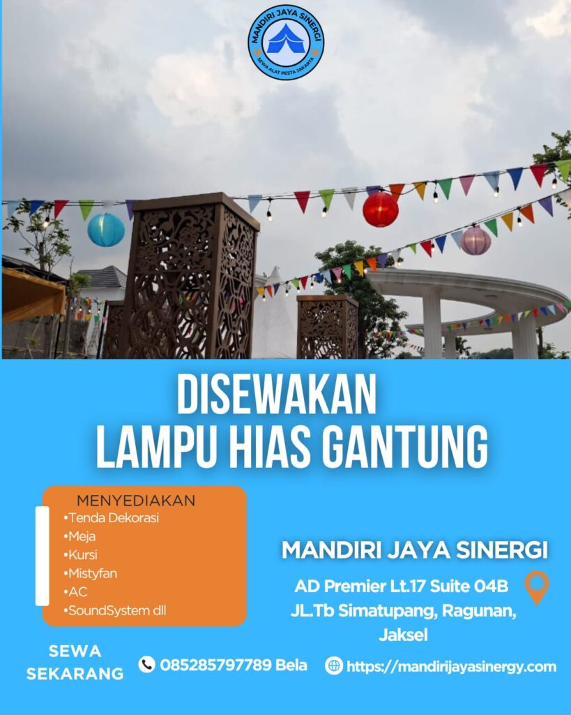 SEWA LAMPU HIAS GANTUNG AREA JAKARTA