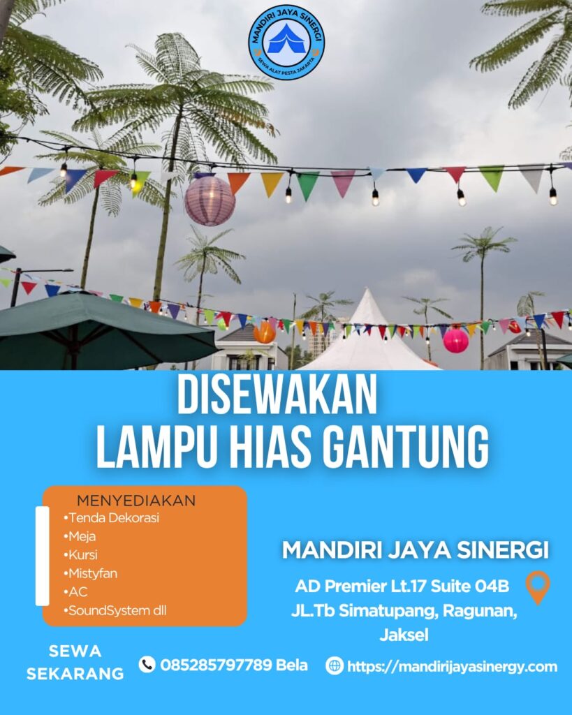 SEWA LAMPU HIAS GANTUNG AREA JAKARTA
