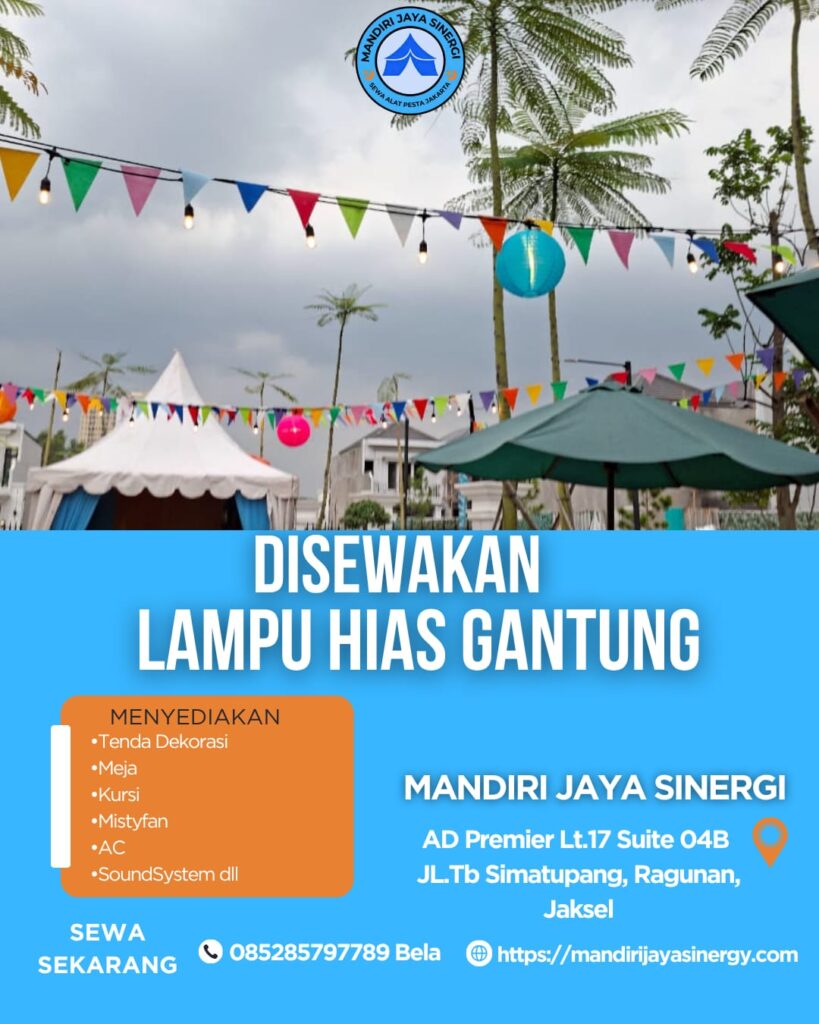 SEWA LAMPU HIAS GANTUNG AREA JAKARTA