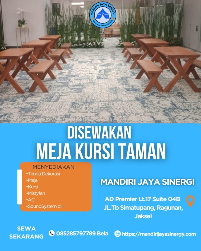 SEWA MEJA KURSI TAMAN AREA JAKARTA