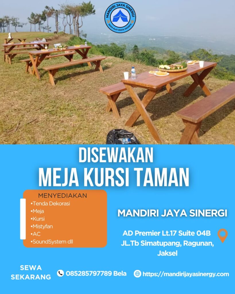 SEWA MEJA KURSI TAMAN AREA JAKARTA