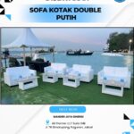 SEWA SOFA KOTAK DOUBLE PUTIH AREA JABODETABEK
