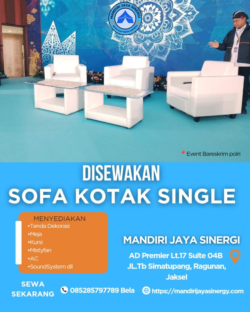 SEWA SOFA KOTAK SINGLE EVENT BARESKRIM POLRI JAKARTA