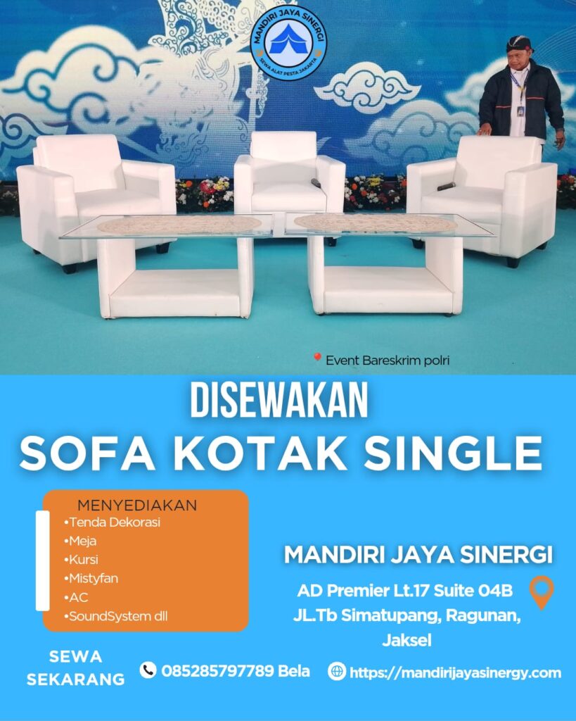 SEWA SOFA KOTAK SINGLE EVENT BARESKRIM POLRI JAKARTA
