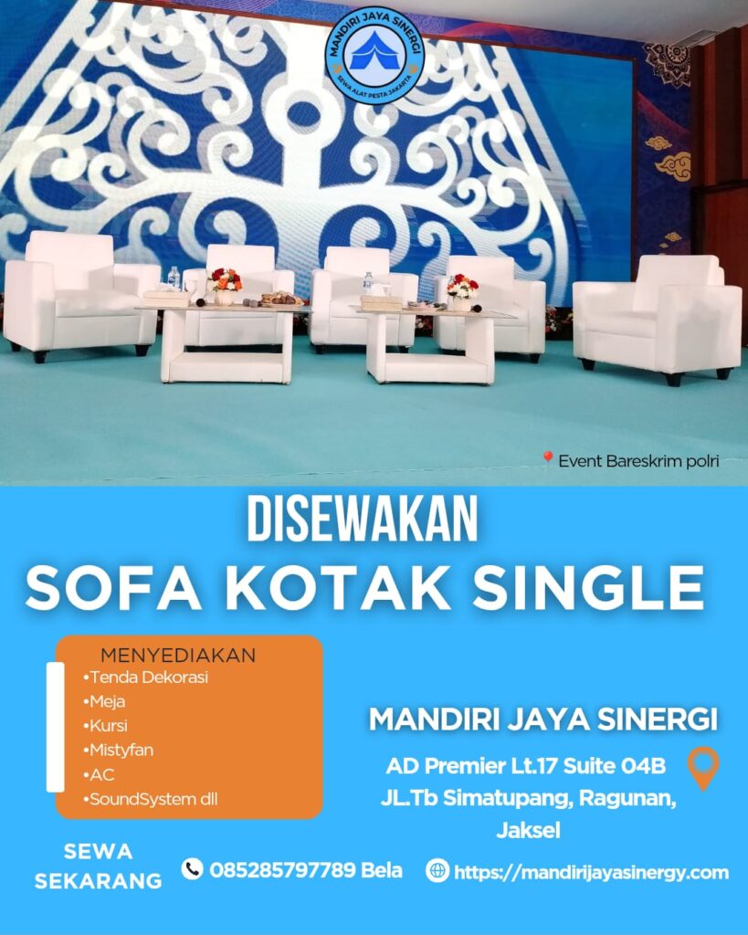 SEWA SOFA KOTAK SINGLE EVENT BARESKRIM POLRI JAKARTA