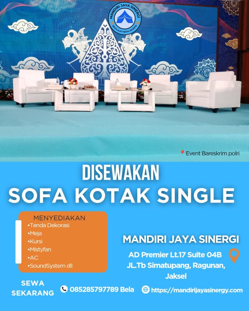 SEWA SOFA KOTAK SINGLE EVENT BARESKRIM POLRI JAKARTA