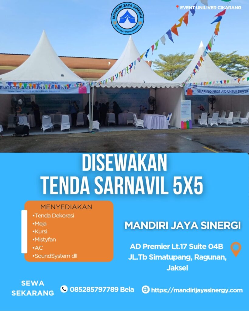 SEWA TENDA SARNAVIL 5x5 EVENT PT UNILEVER CIKARANG