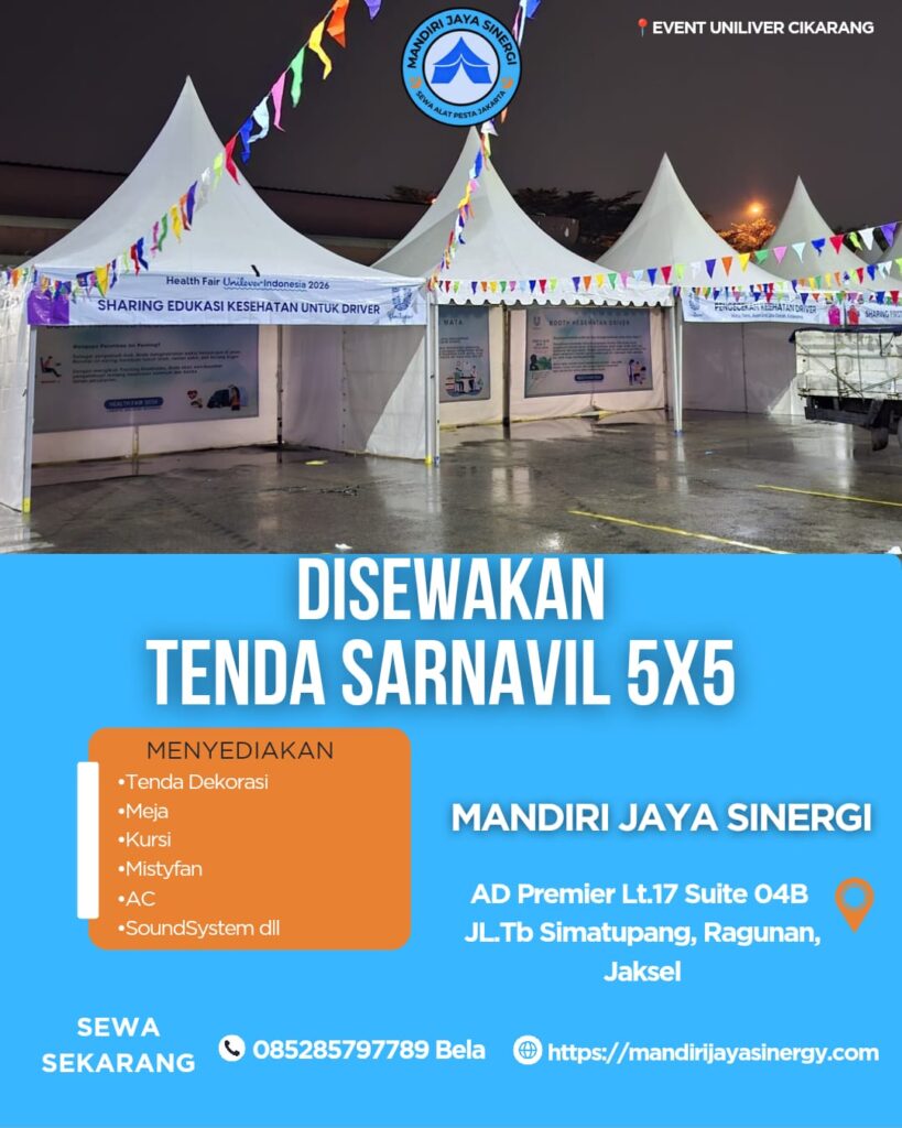 SEWA TENDA SARNAVIL 5x5 EVENT PT UNILEVER CIKARANG