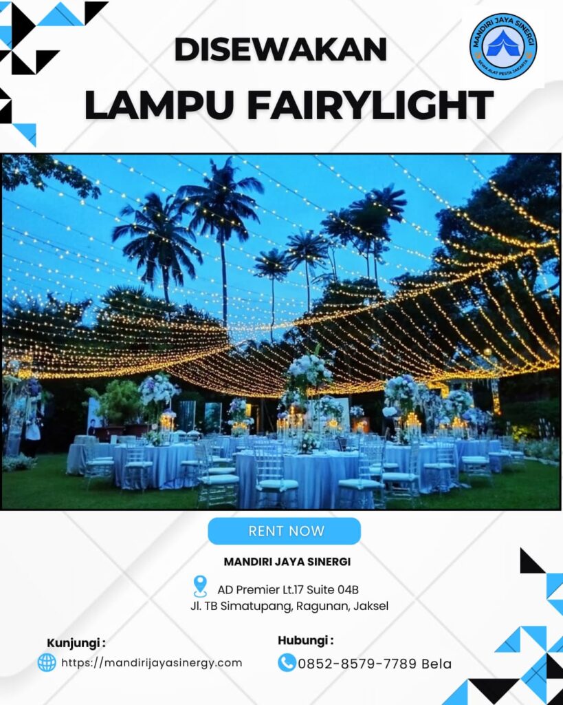 JASA SEWA LAMPU FAIRY LIGHT UNTUK WEDDING DAN EVENT
