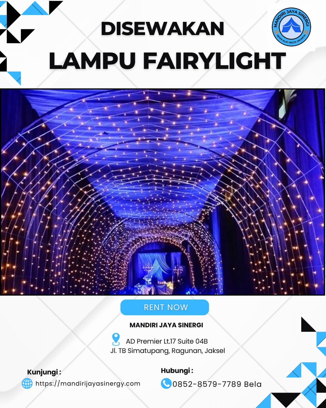 JASA SEWA LAMPU FAIRY LIGHT UNTUK WEDDING DAN EVENT