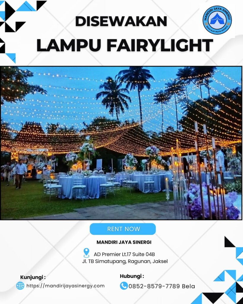 JASA SEWA LAMPU FAIRY LIGHT UNTUK WEDDING DAN EVENT