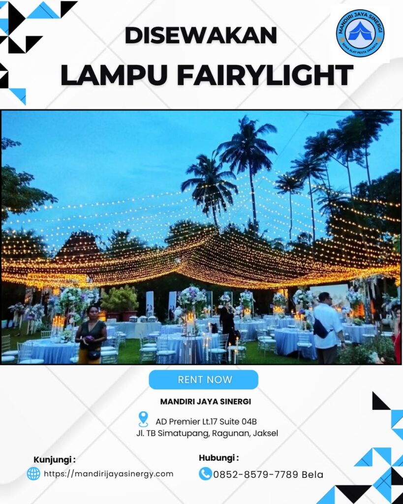 JASA SEWA LAMPU FAIRY LIGHT UNTUK WEDDING DAN EVENT