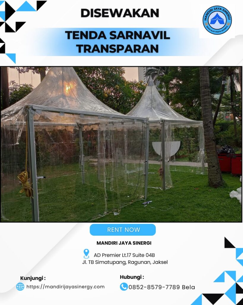 SEWA TENDA SARNAVIL TRANSPARAN JAKARTA