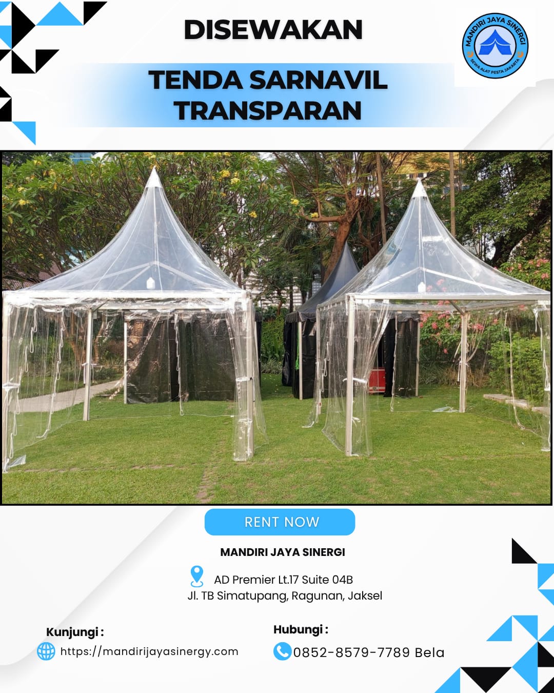 SEWA TENDA SARNAVIL TRANSPARAN JAKARTA